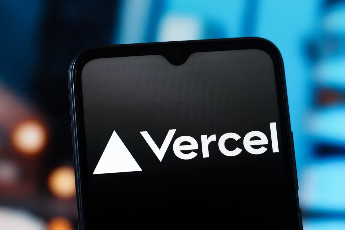 Vercel logo with AI model adoption graph